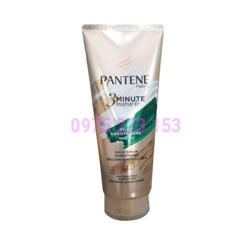 Kem xả 3 Phút Diệu Kỳ Dưỡng Tóc Suôn Mượt PANTENE Silky Smooth Care Conditioner 300ml