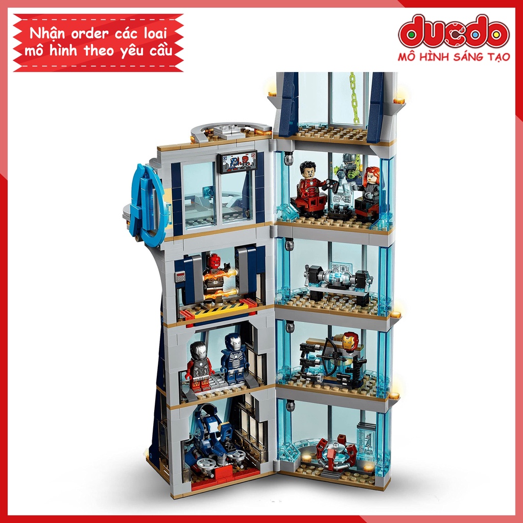 LRI 11564 Lắp ghép Trận chiến trên tháp Avengers - Avengers Tower Battle - Đồ chơi Xếp hình Mô hình Iron Man 76166 BLA