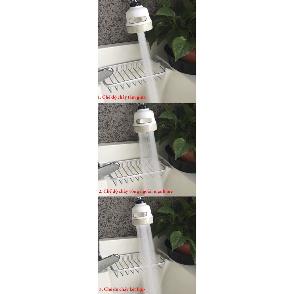 Đầu vòi tăng áp điều hướng 360 độ, 3 chế độ chảy GINETARR DL66 [GIAO NHANH 2H]