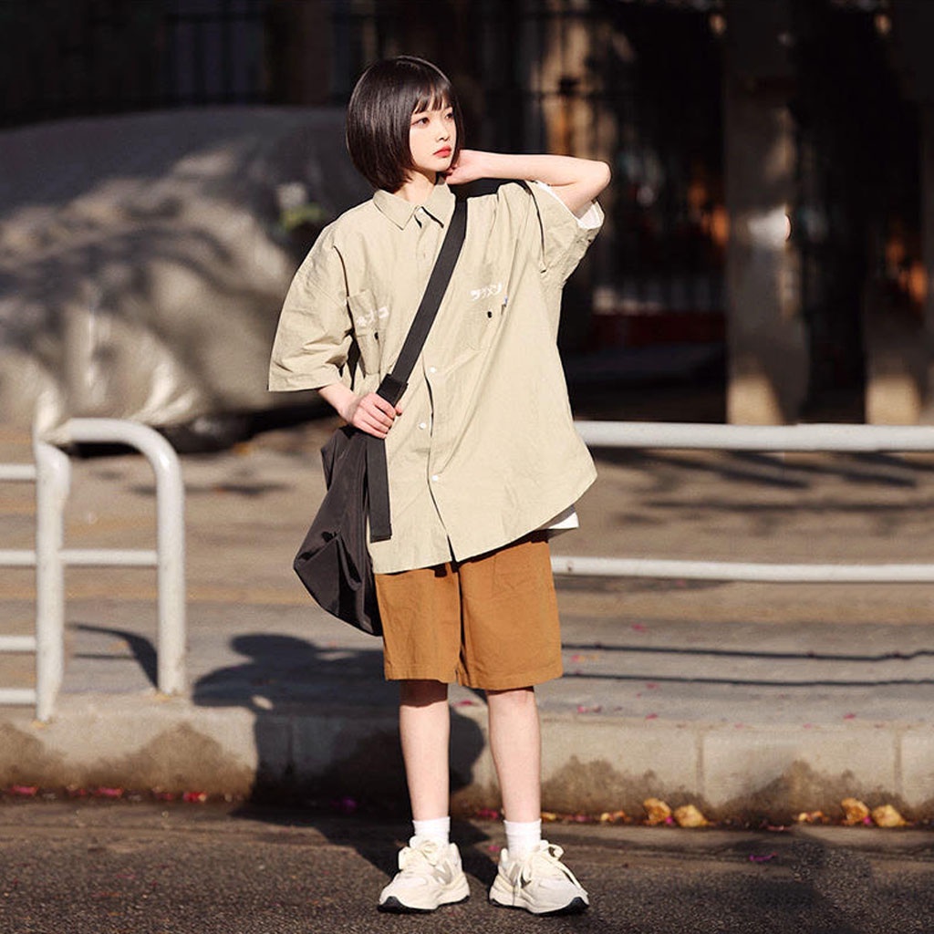 Áo Sơ Mi Nam Nữ Tay Lỡ Form Rộng, Khoác Sơ Mi Nam Nữ Unisex Vải Kate Hàn Đẹp