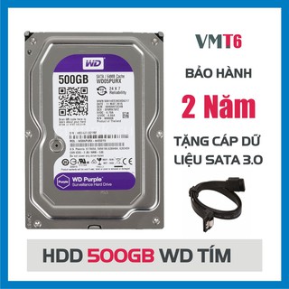 Ổ cứng camera HDD WD Purple 500GB - Hàng nhập khẩu bảo hành 24 tháng 1 đổi!