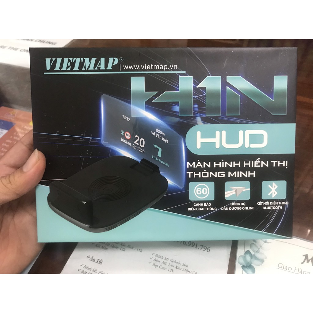 Vietmap HUD H1N hỗ trợ cảnh báo giao thông và dẫn đường trực tuyến