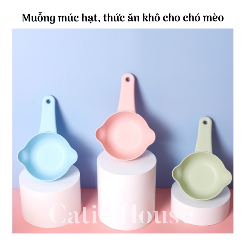 [Giao ngay Nowship/Grab] Muỗng ăn súp thưởng cho mèo, múc hạt cho thú cưng - Muỗng múc hạt cho hams, chó, mèo