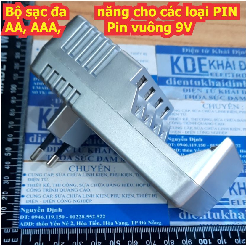 Bộ sạc đa năng dock sạc cho các loại PIN tiểu AA AAA Pin vuông 9V kde5802
