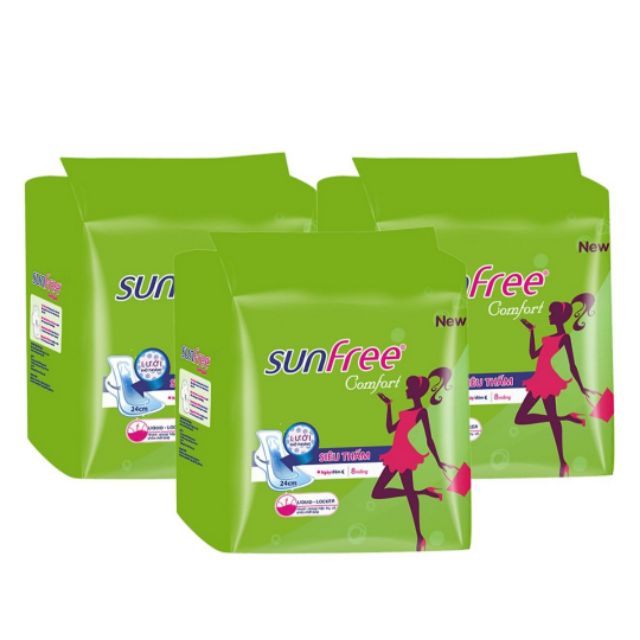 Combo 3 gói băng vệ sinh Sunfree