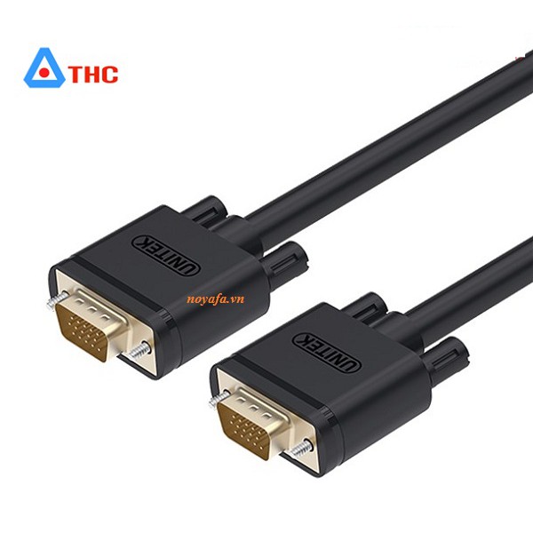 Cáp VGA Unitek Y-C 506A dài 10m chính hãng - Cáp VGA chuẩn HD chuyên cho màn hình LCD