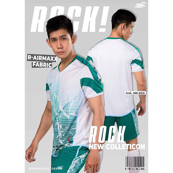 Bộ quần áo đá banh RIKI ROCK - vải mè mát lạnh ,thun co giãn và thoáng mát -hàng phân phối chính hãng