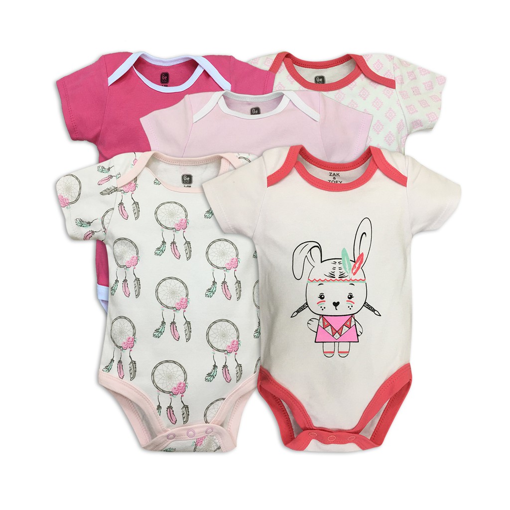 Set 5 Body chip, body suit cộc tay xuất dư cho bé