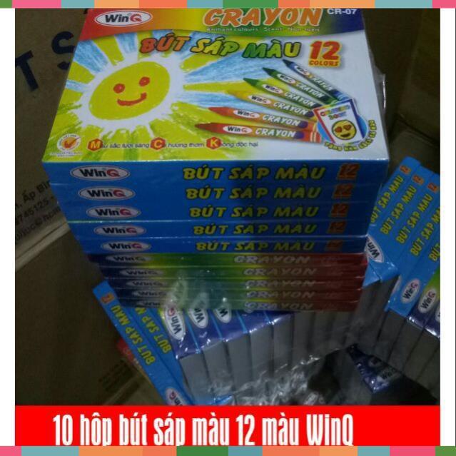 10 hộp bút sáp màu winq 12 màu