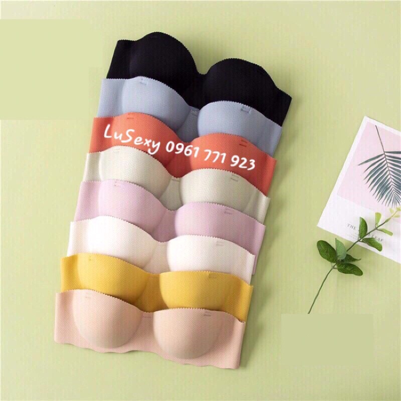 Áo ngực cúp ngang - Áo lót thông hơi không gọng su đúc dày vừa quả ngang đẹp màu da, màu đen