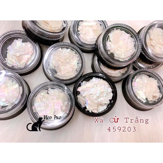 {phụ kiện nail} xà cừ trắng mỏng trang trí móng tay chân