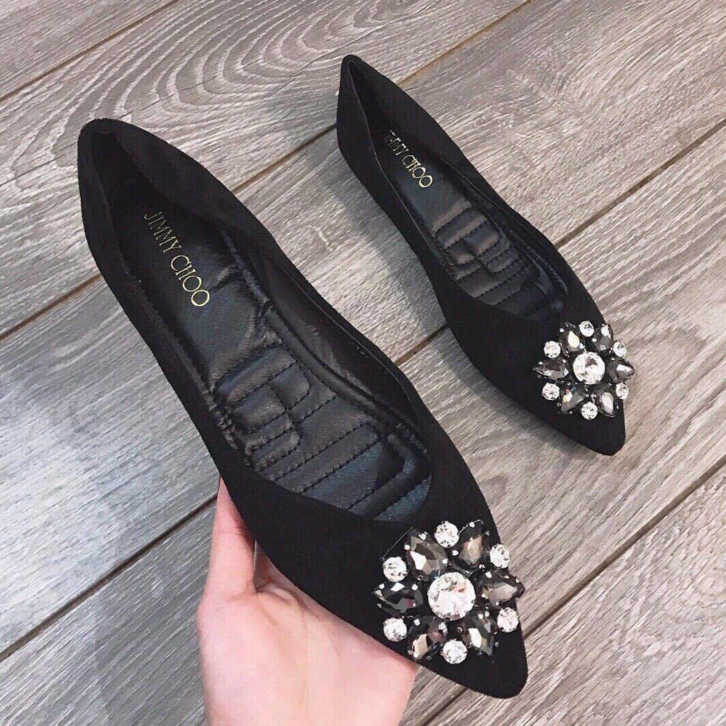 Giày búp bê hoa đá