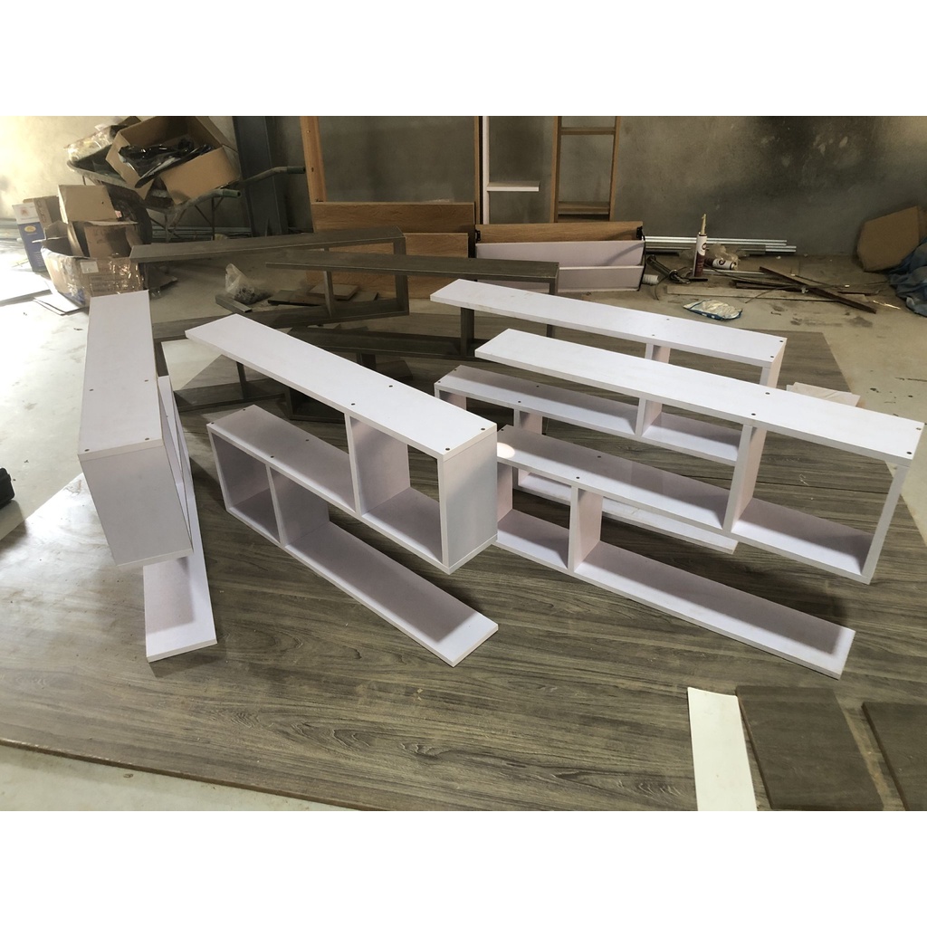 Kệ sách gỗ treo tường 2 ngăn rộng 80cm  chọn màu Kệ gỗ như hình tiện dung