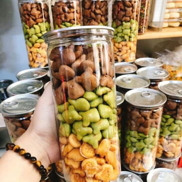 Pet Bánh gấu mix 3 vị  BÁNH GẤU LIÊN HƯNG pet 450gram