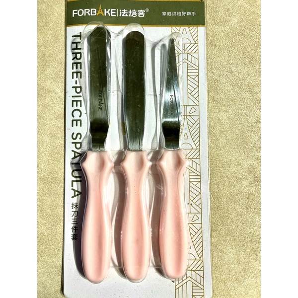 Bộ 3 Dao Chà Láng Mini forbake màu hồng