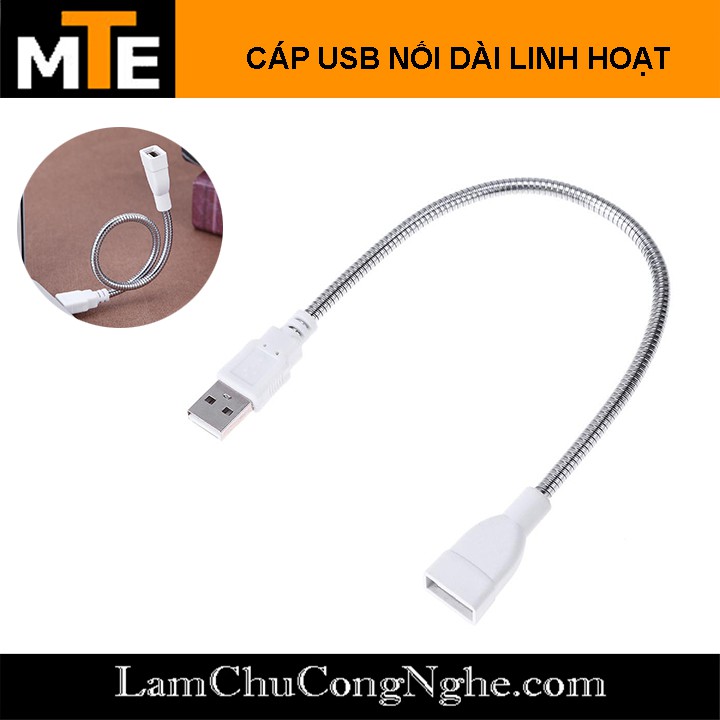 Dây USB nối dài uốn cong linh hoạt - cấp nguồn, sạc cổng USB tiện lợi