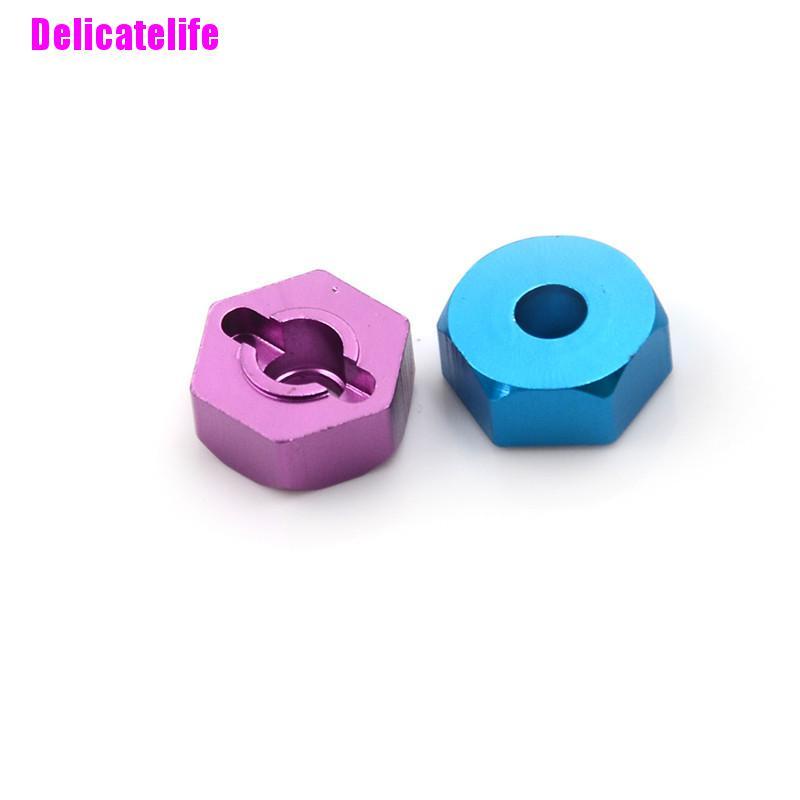 Set 4 đai ốc lục giác 12mm bằng nhôm kèm chốt cho xe điều khiển HSP 1/10