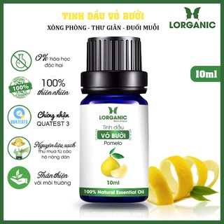 Tinh dầu vỏ bưởi nguyên chất Lorganic Pomelo 100% Natural Essential Oil 10ml, 50ml