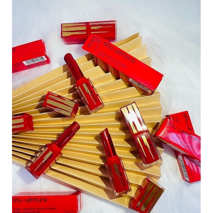 SON SHU UEMURA ROUGE LIMITED EDITION IRON REDS MRD 163 đỏ thuần vỏ đỏ