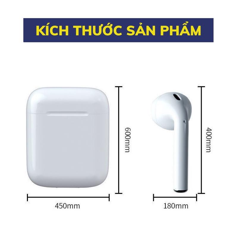 Tai Nghe Bluetooth i12 TWS 5.0 Tai Nghe i12 Không Dây Bản Quốc Tế Âm Thanh Chuẩn HIFI Bảo hành đổi new 3 tháng new