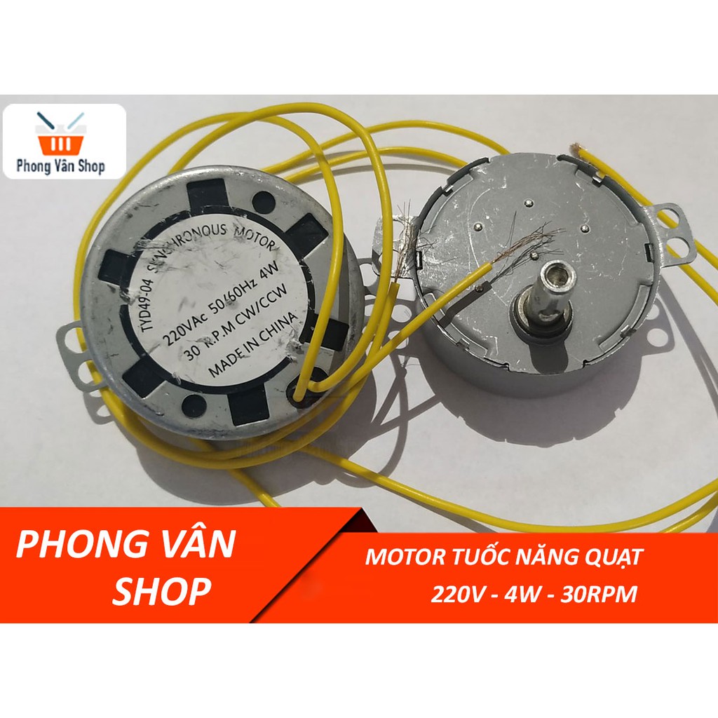 Motor túp năng quạt 220v 2.5rpm 5-6rpm 30rpm - tự động đảo chiều - Tuốc năng quạt