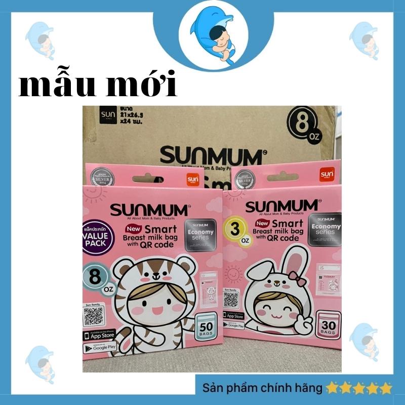 Hộp 50 Túi Trữ Sữa Sunmum Không Mùi 3 Khóa Zip Chính Hãng Nguyên Tem An Toàn Gíup Bảo Quản Sữa Tốt Hơn