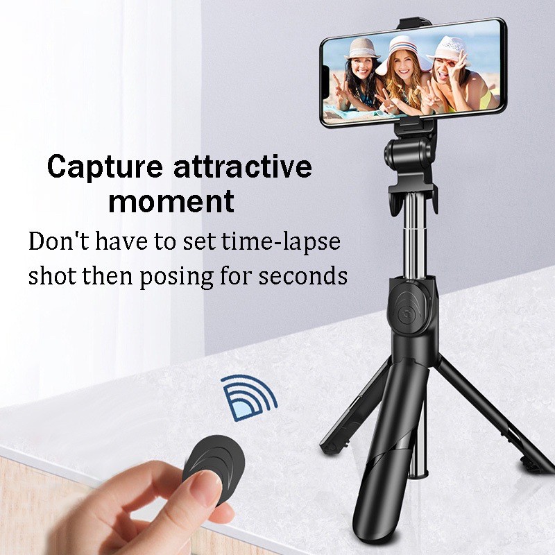 [Mã 2404EL10K giảm 10K đơn 20K] Gậy Chụp Ảnh Selfie T2 Cho Điện Thoại Kết Nối Bluetooth Không Dây