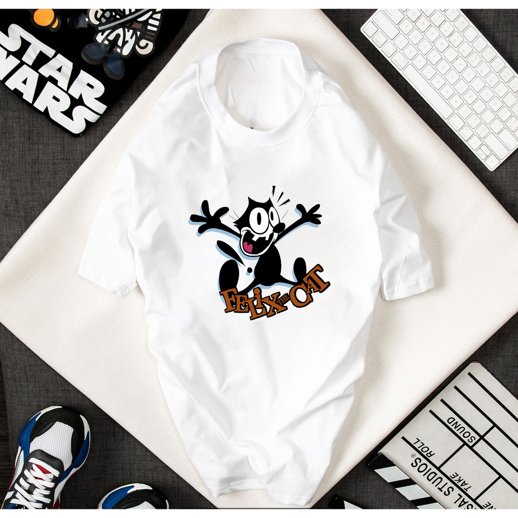 ÁO THUN UNISEX CHÚ MÈO FELIX IN HÌNH THEO YÊU CẦU GIÁ RẺ CỰC SHOCK CÓ SIZE TRẺ EM - 138