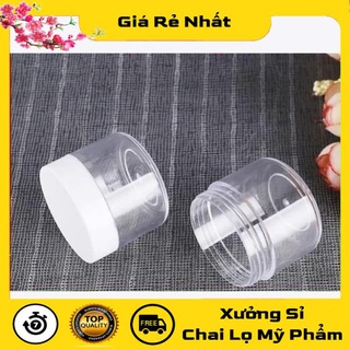 Hủ Đựng Kem ❤ Hủ nhựa 20g,30g nắp trắng , hủ chiết kem , chai lọ chiết mỹ phẩm , phụ kiện du lịch.