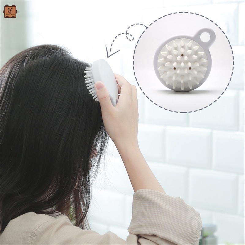 Lược Gội Đầu Cao Cấp Muji Nhật -  Massage Đầu Giảm Stress - Ngăn Ngừa  Và Kích Thích Mọc Tóc