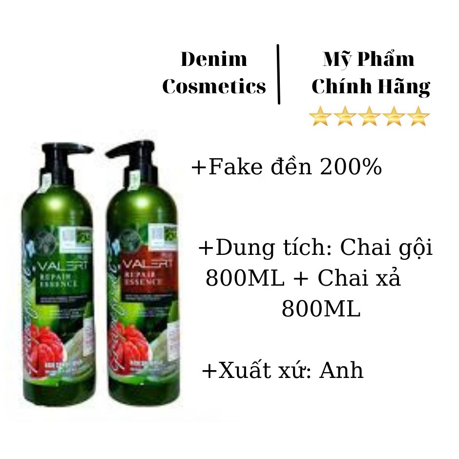 [HÀNG CHÍNH HÃNG] Cặp Dầu gội xả bưởi Valert Grapefruit chống rụng tóc - phục hồi tóc khô xơ - hư tổn , 850ml * 2