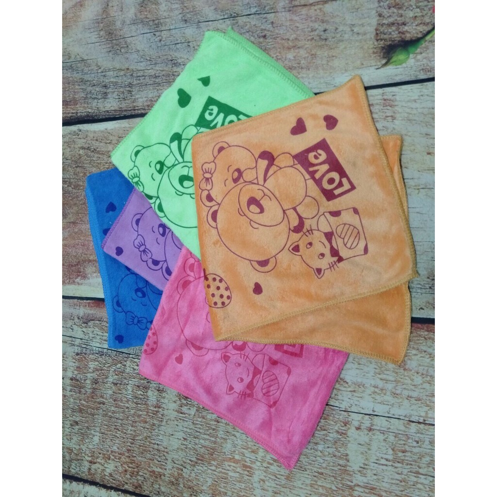Khăn lau gương kính KG khăn lau đa năng lau tay lau xe oto siêu mềm mại không sổ lông không phai mầu có hình thú