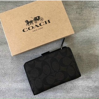 Ví medium corner zip wallet C.@.a.chi brown canvas
