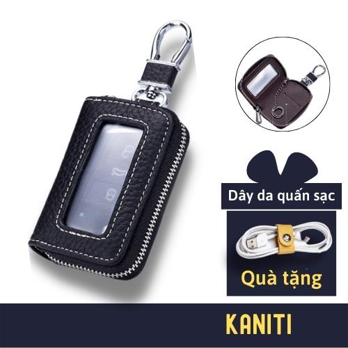 Ví Móc Chìa Khoá Da Bò Cao Cấp Nam Nữ, Túi Móc Chìa Khoá Thường, Ô Tô, Xe Máy, Smart Key - V56