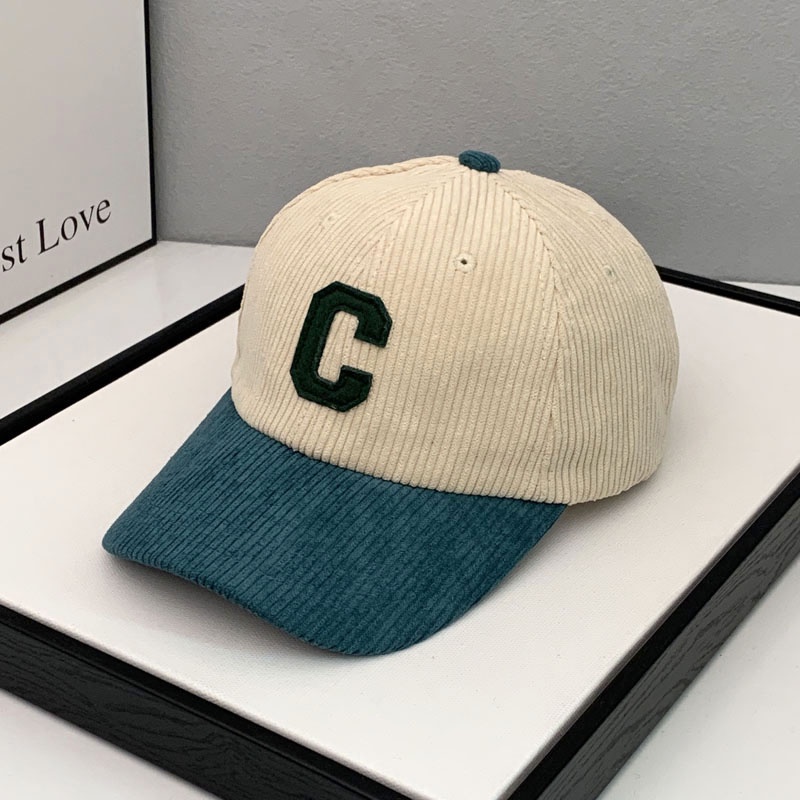 Mũ Lưỡi Trai Vải Nhung In Chữ C Thời Trang Thu Đông Cho Các Cặp Đôi