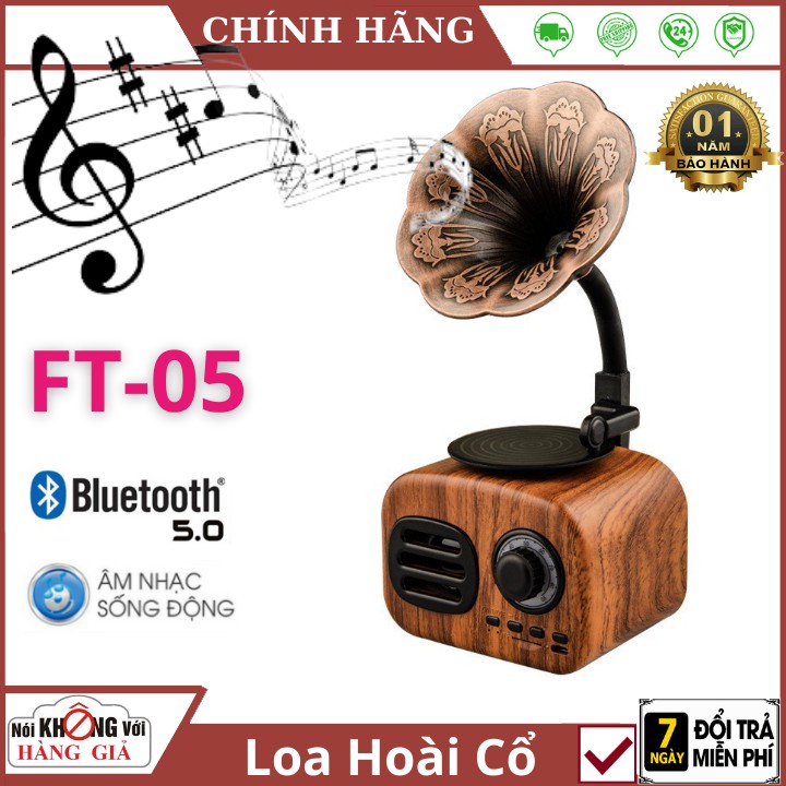 Loa Bluetooth Mini Cổ Điển FT05 và BT01  FREESHIP  phong cách cổ điển classic style âm thanh siêu trầm - BH 1 năm