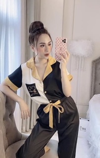 BỘ LỤA PIJAMA PHỐI MÀU XINH