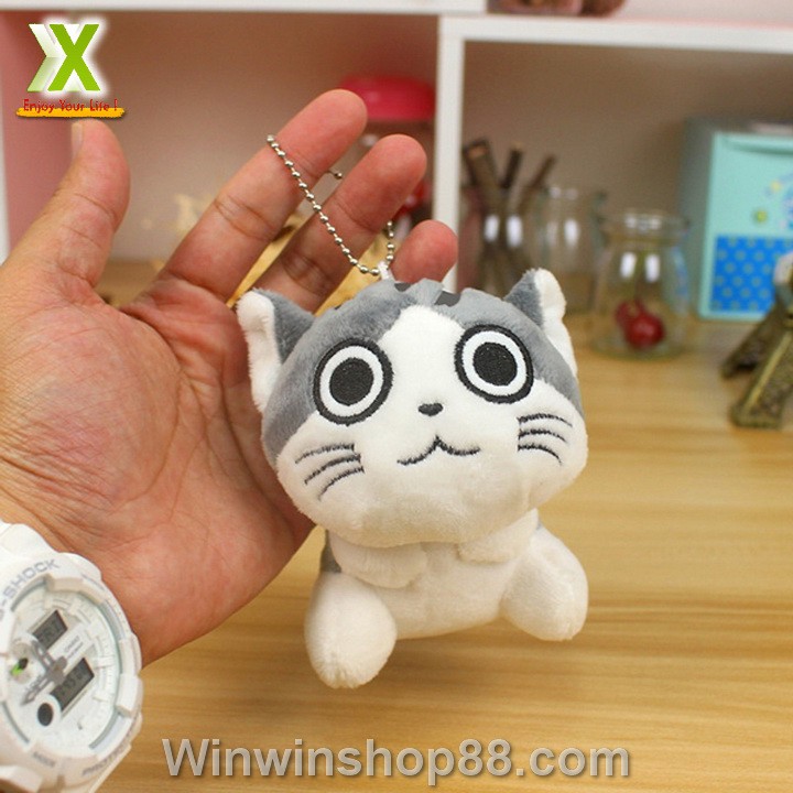 Bộ 4 Móc khóa gấu bông mèo Chii (11 cm) - Do_luu_niem