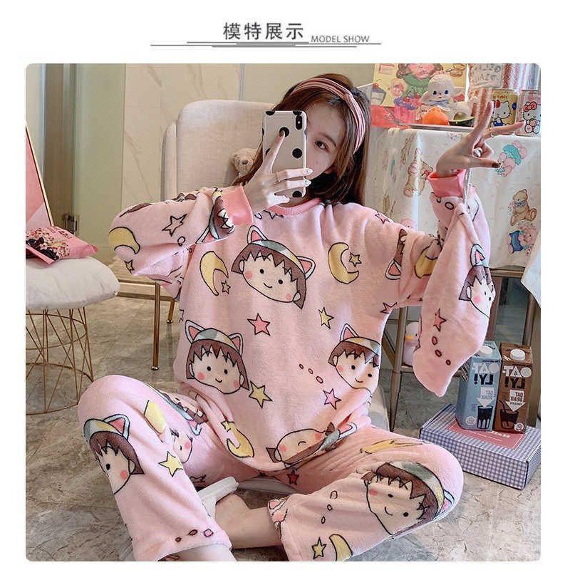 Bộ ngủ Lông mặc nhà Cao Cấp, siêu ấm, siêu dày nhiều hình dễ thương.