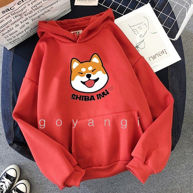 Áo hoodie Shiba Inu nam nữ unisex form rộng oversize phong cách ulzzang hàn quốc