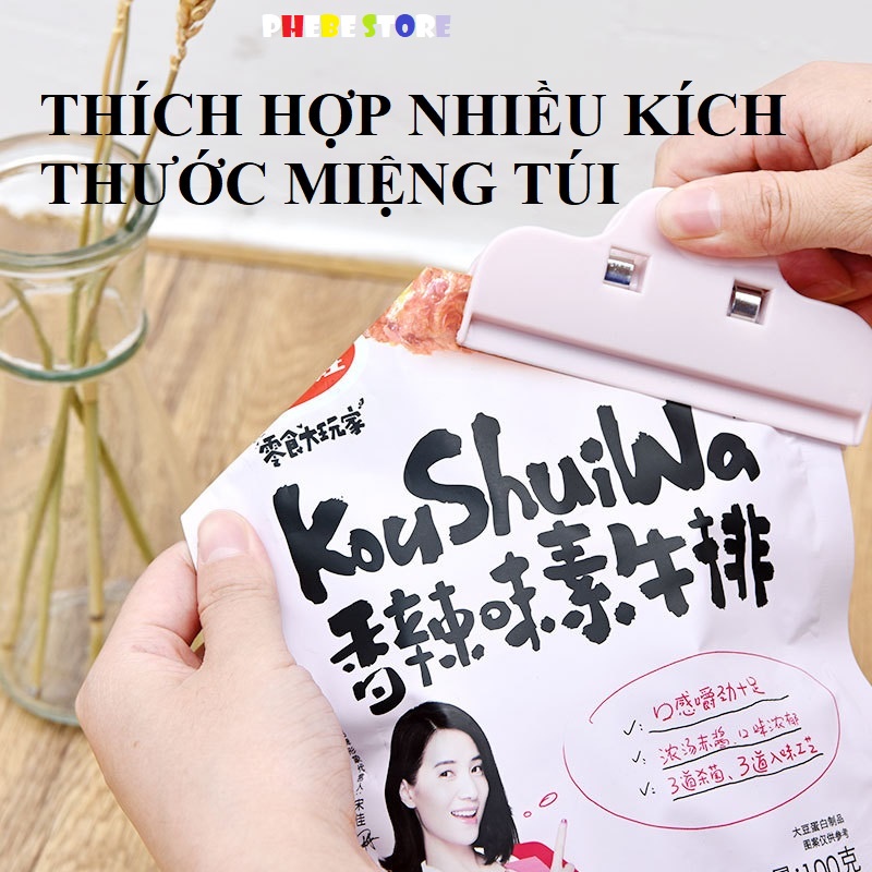 Kẹp gói bao bì miệng túi thực phẩm chống ẩm tiện lợi thông minh loại lớn