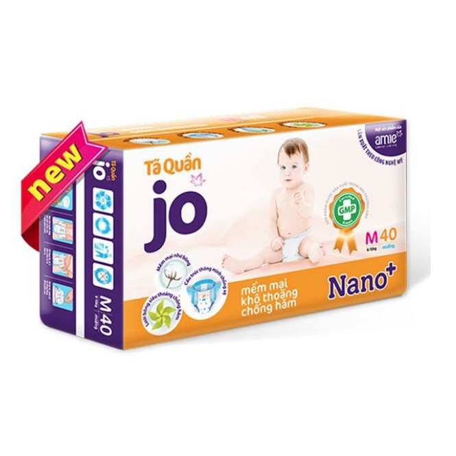 TÃ QUẦN JO SIZE M 40 MIẾNG CHO BÉ TỪ 6 - 10KG