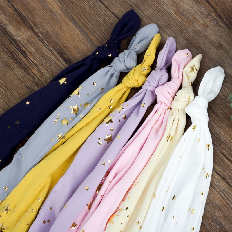 Mũ Beanie Thắt Nút Họa Tiết Bầu Trời Sao Làm Phụ Kiện Chụp Ảnh Cho Bé Sơ Sinh