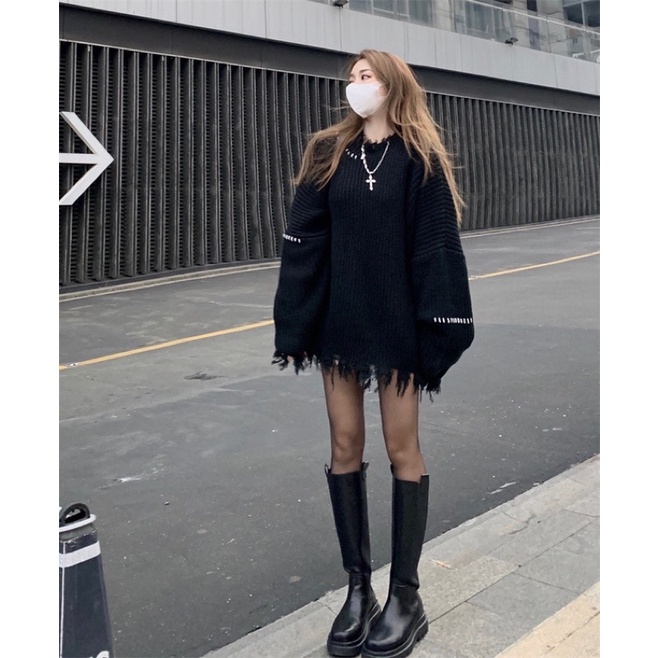 Áo len from rộng Ulzzang