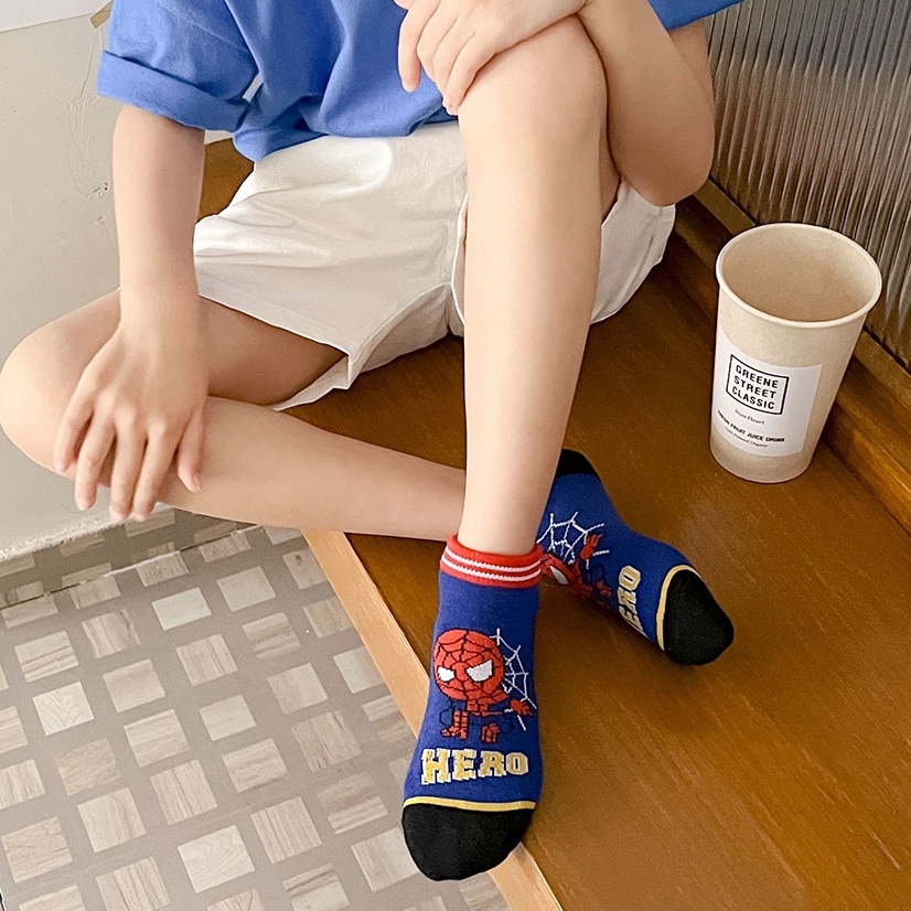 Set 5 Đôi Vớ Cotton In Hình Siêu Anh Hùng Marvel Cho Bé