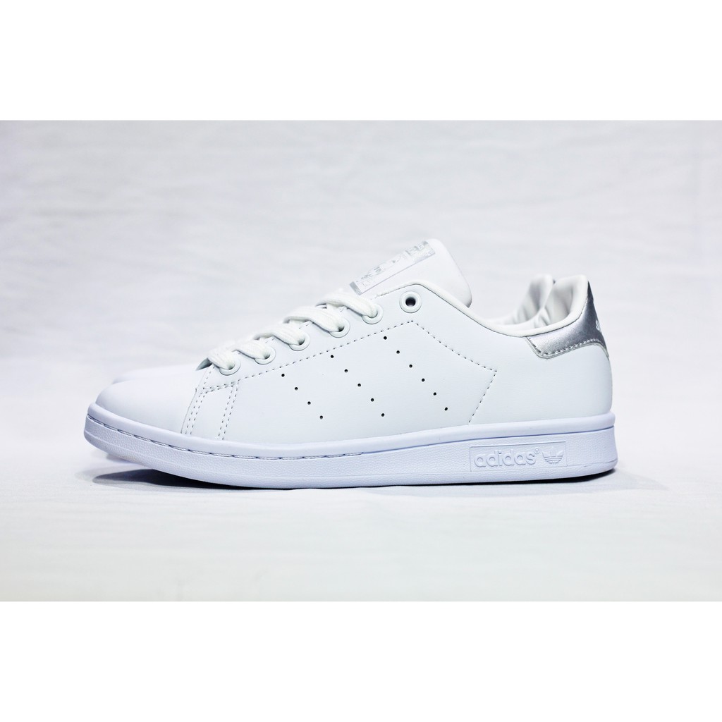 [SALE + FREESHIP] Giày thể thao nam nữ Adidas Stan Smith Silver ( gót bạc )