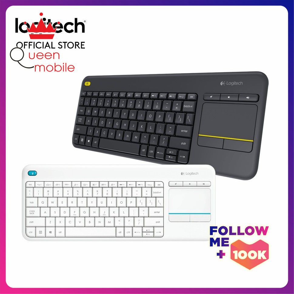 Bàn Phím Không Dây LOGITECH K400 Plus [Đen-Trắng]