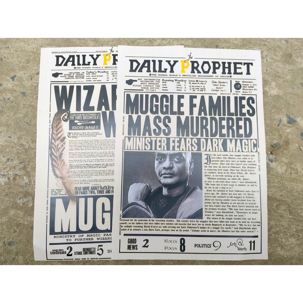 Combo 10 tờ Nhật Báo Tiên Tri trong Harry Potter