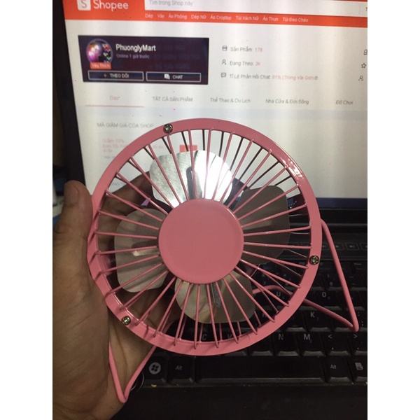 Quạt Lồng Sắt Mini 4 inch, 6 icnh,dùng nguồn 5v thích hợp cho dùng văn phòng, thiết kế nhỏ gọn