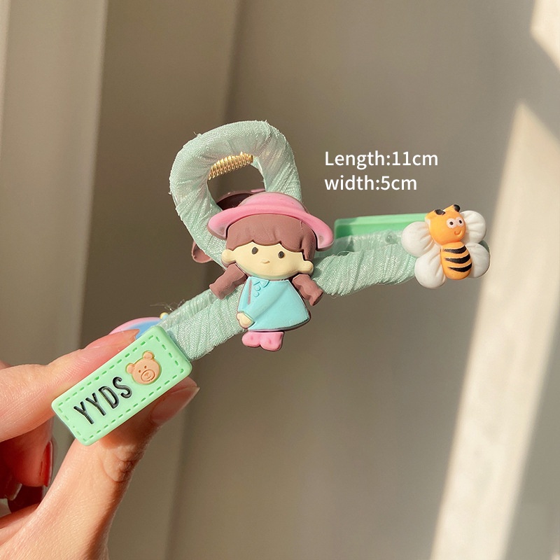 Kẹp Tóc Vải Kiểu Dáng Hoạt Hình Đáng Yêu